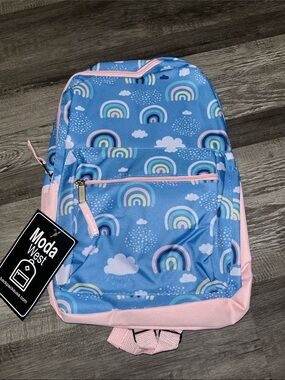 Kids Blue & Pink Rainbow Backpack